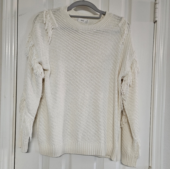 Mango Girls Knit Fringe Sweater - Picture 1 of 4